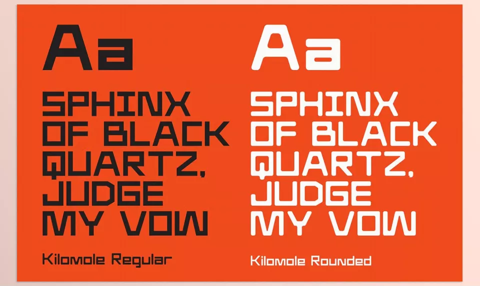 Kilomole Techno Typeface - Classic charm, modern finesse—crafted for statements that last.