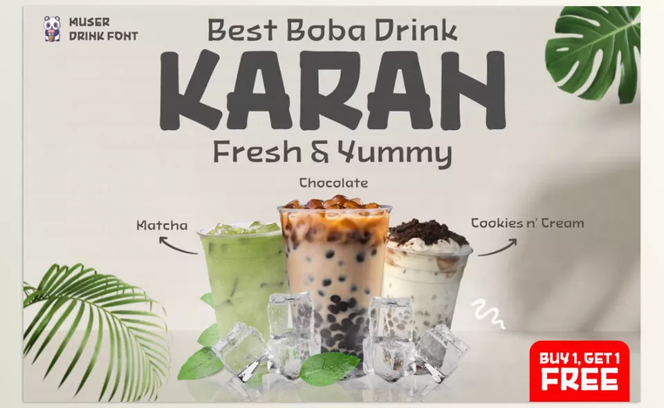 Muser Drink Display Font - A refined serif for creators who want their work to speak with elegance and clarity.