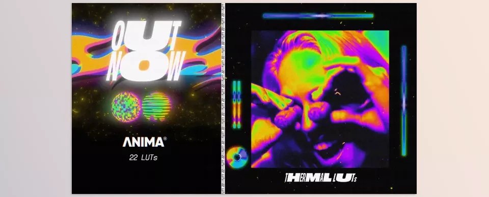 Animafx Thermal LUTs - From music videos to sci-fi scenes, add an otherworldly vibe with intense thermal gradients.