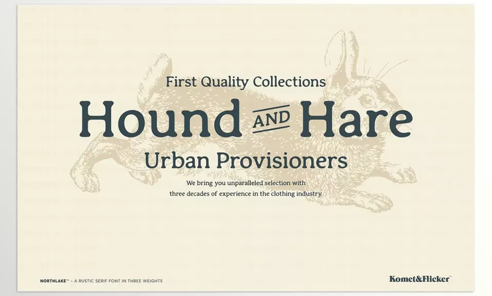 Northlake A Rustic Serif Font - Vintage character meets modern functionality—perfect for logos, packaging, and editorial spreads.