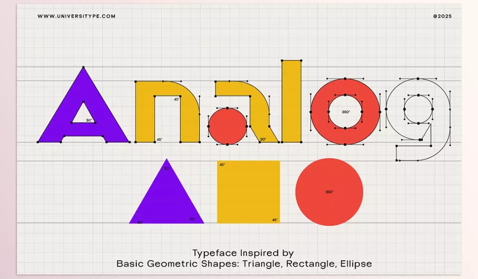 Creative Market - UT Gixora Metric A Geometric Font - Clean, sharp, and made to stand out in bold branding environments.