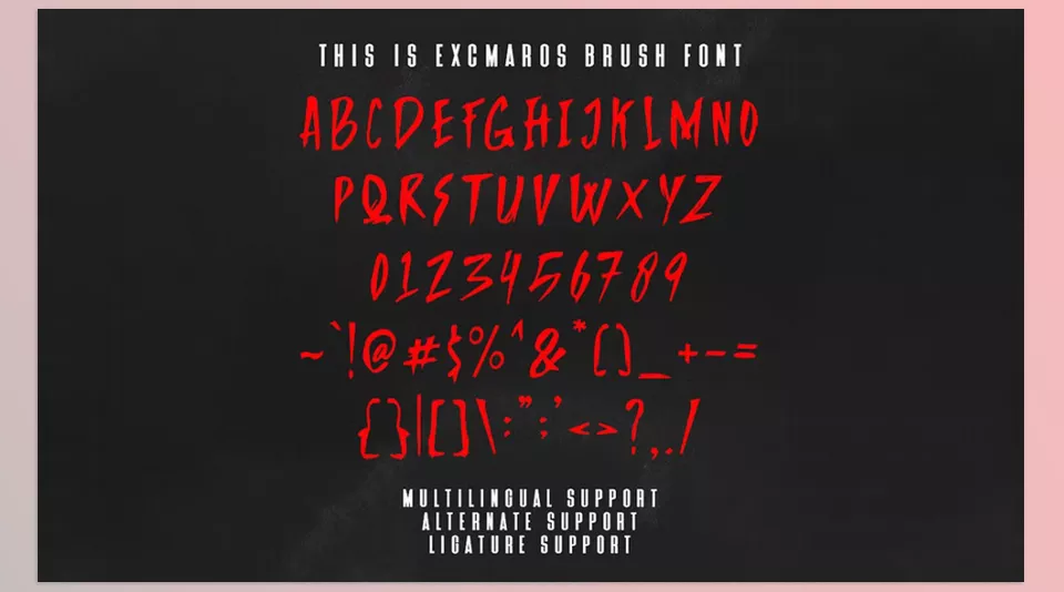 Excmaros Handmade Brush Font Duo - Bring a bold handcrafted charm to your designs with a touch of brush-textured elegance.
