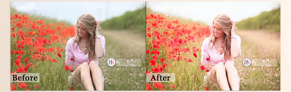 The Bell Sisters Whipped Cream Lightroom Presets - Add soft, airy tones to your photos with presets that enhance natural colors and create a beautiful light effect for portraits and landscapes.