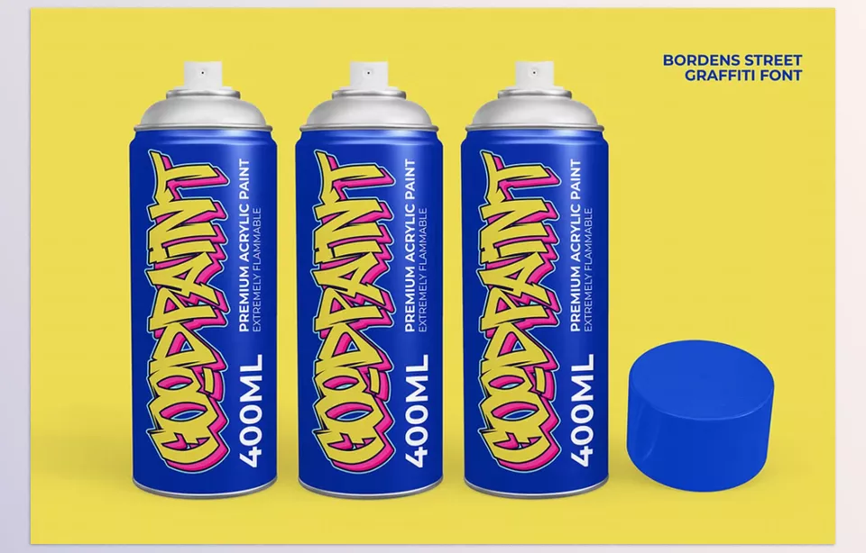 Boordens Street Graffiti Font - Energize your designs with this bold, urban typeface.