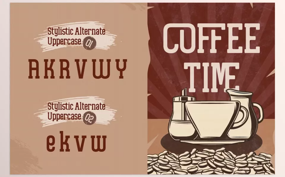 Brawlex Font - Embrace the boldness of Brawlex with its vintage-inspired design that captures the essence of retro sports and classic signage.