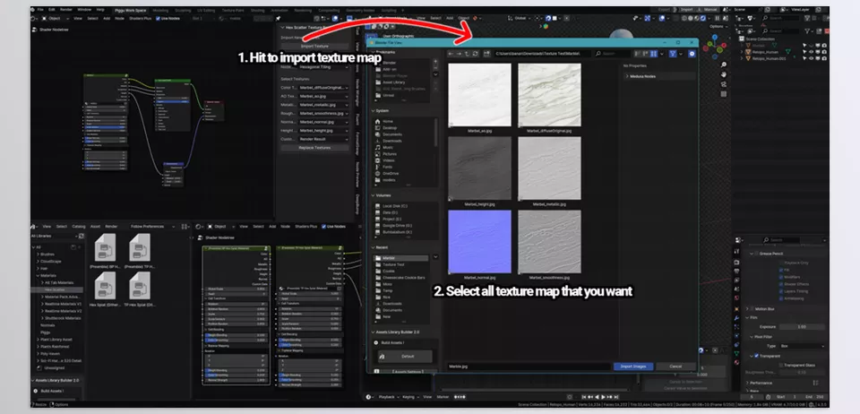 Hex Scatter Textures Replacer - Simplify your process and enhance productivity with this intuitive addon.