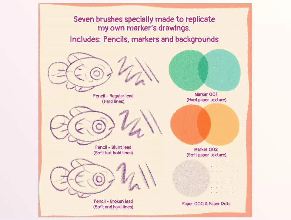 Brush Box Vol.1 Markers Pencils and Palettes - It offers fabulous colors and textures. Making your sketches more authentic digitally.