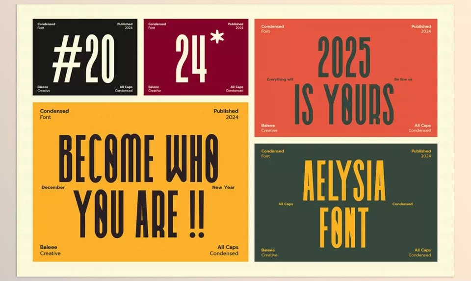 Aelysia Font Condensed Font - It adds class to t-shirts alongside digital templates and numerous other projected works.