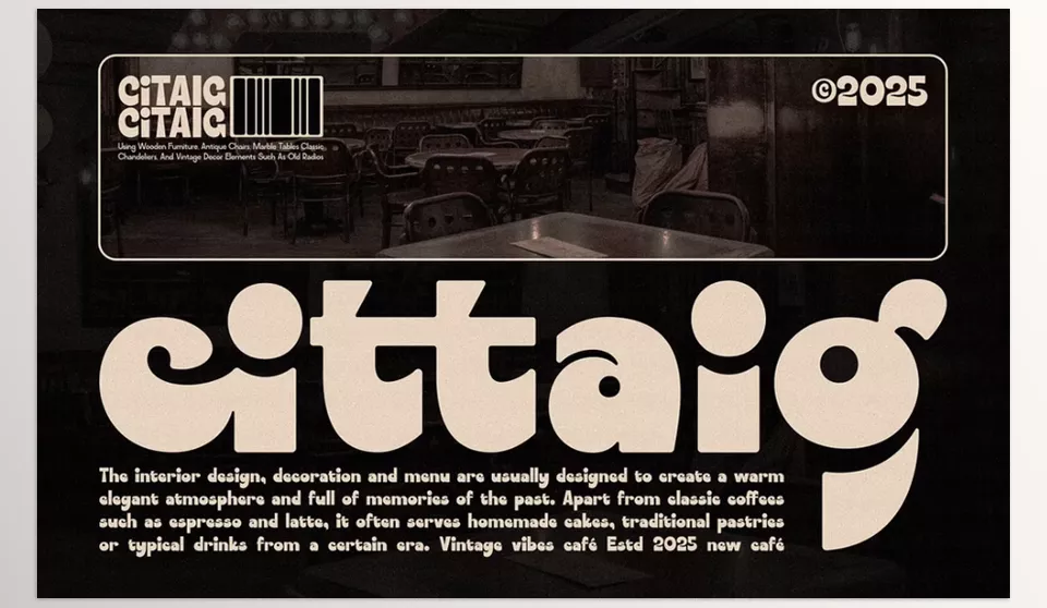 Dicore Bold Sans retro Font - This font adds vigor and a cheerful theme to designs prepared using it.