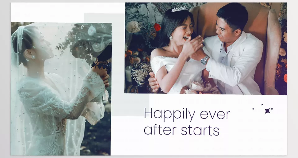 Clean Wedding Slideshow - The transitions flow flawlessly, making all your cherished memories even more beautiful.