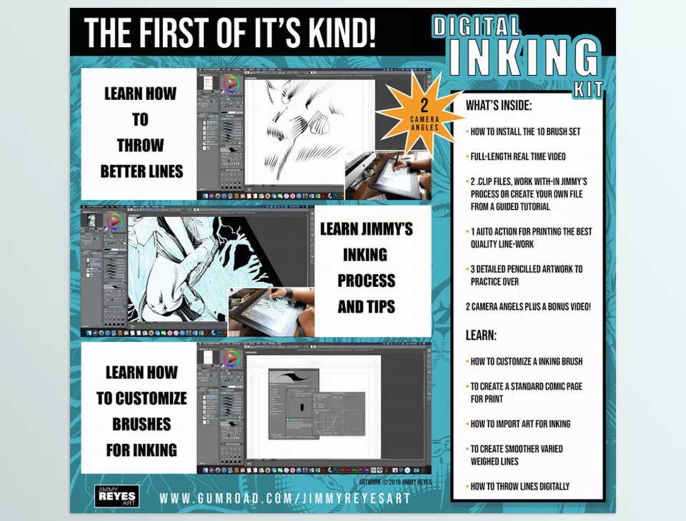 Comic Book Artist INKER SET - Find out what tools are used to change digital artwork into something tangible.