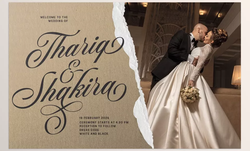 Regality Luxury Romance Script - Make your special day unforgettable with sophisticated and elegant love invites.