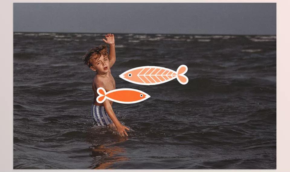 Pixflow - Summer Retro Stickers - Amp up the nostalgic feel with these vivid accents!