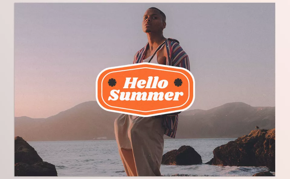 Pixflow - Summer Retro Stickers  - Imbue your designs with retro goodness and charm!