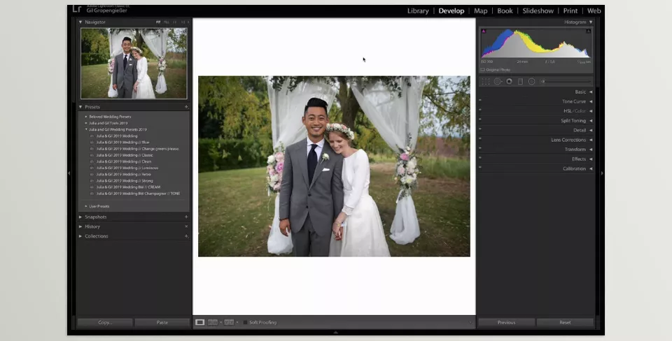 Julia and Gil - Wedding Collection Presets - Add a touch of elegance to transform your wedding memories.