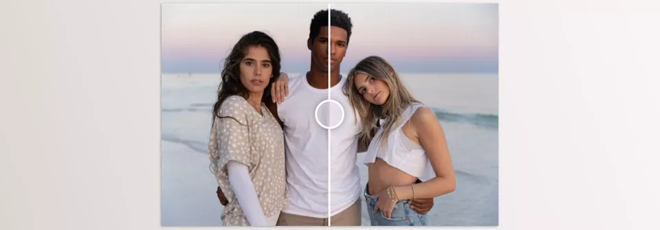 AI One click Portrait Retoucher Collection - With a single step, begin editing using the set presets.