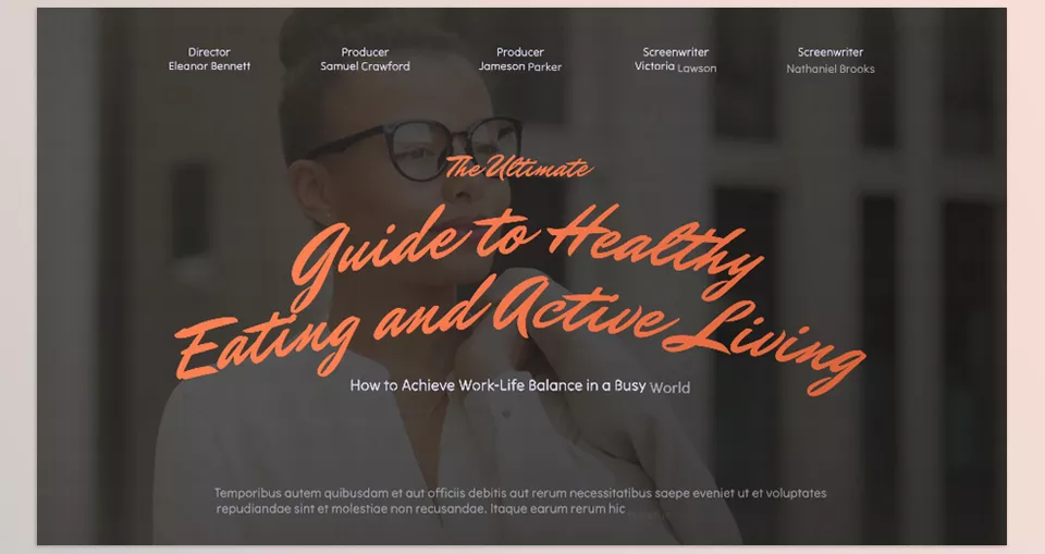 Filmic Cinematic Title Slides - With seamless animations and dramatic visuals, you can set a new standard for your intros by enhancing them with cinematic elegance.