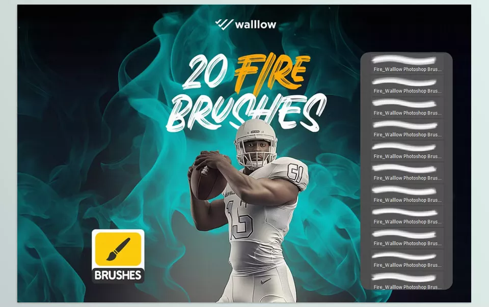 Creative Market - Fire and Smoke Photoshop Brushes - Use these brushes to transform your designs and give them dynamic fire effects.