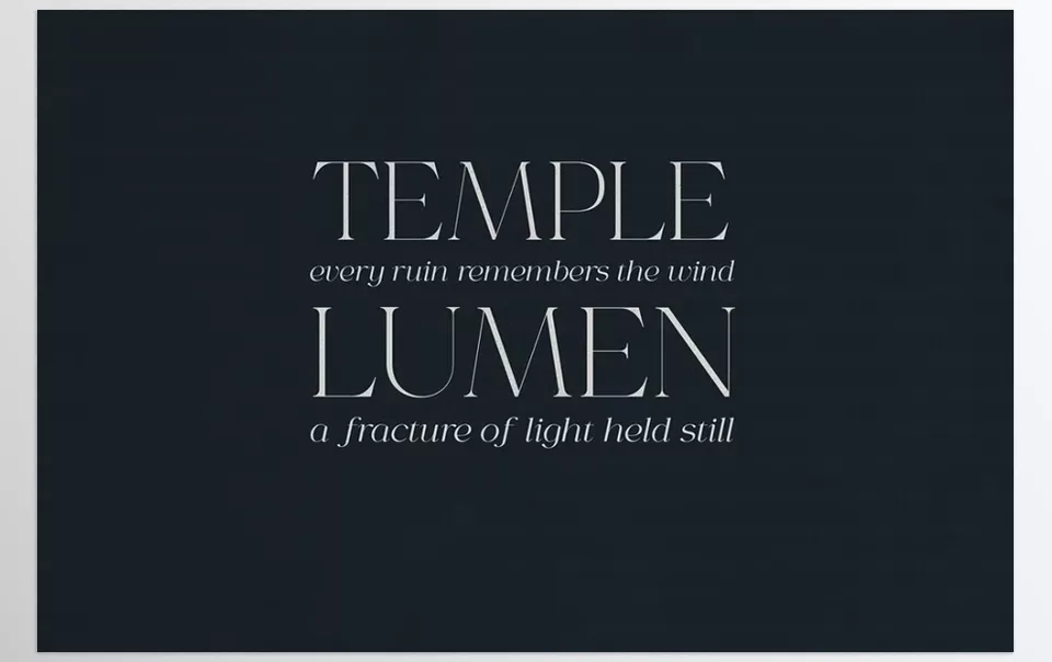 A Modern Serif Typeface - Bring sophistication into every phrase of your visual storytelling.