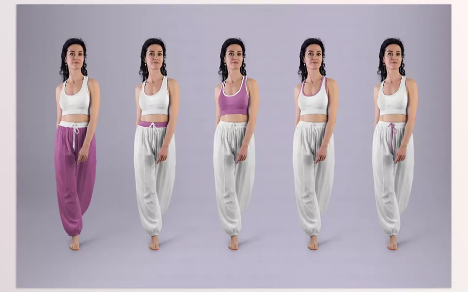 Mockup Wide Leg Pants and Top - Ideal for tranquil capture during yoga sessions especially with the top and pants set which gives ease of movement.