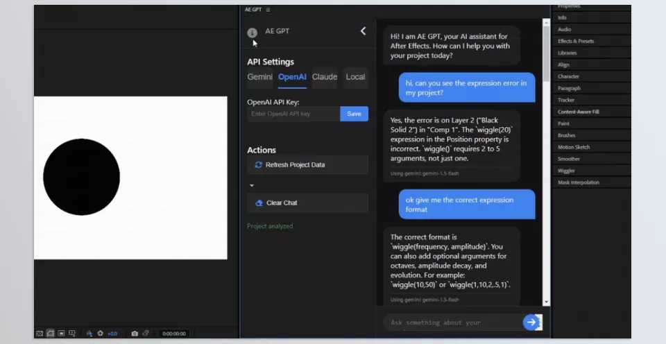 AE GPT - Continuous Improvement Regular updates ensure evolving requirements of motion designers are being fulfilled.