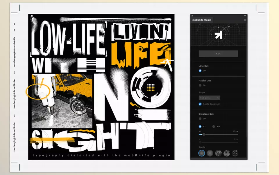 mobKnife Photoshop Plugin - Unleash your creativity with intuitive path-based cutting.