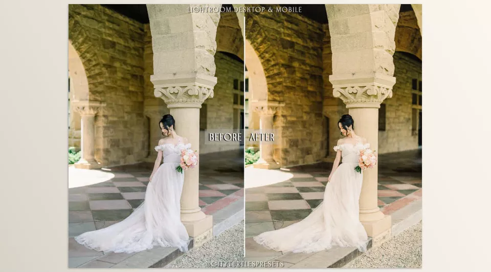 Vogue Wedding Editorial Film Lightroom Presets - Every moment can be beautifully etched in time, effortlessly transforming your photos with elegance through our presets.
