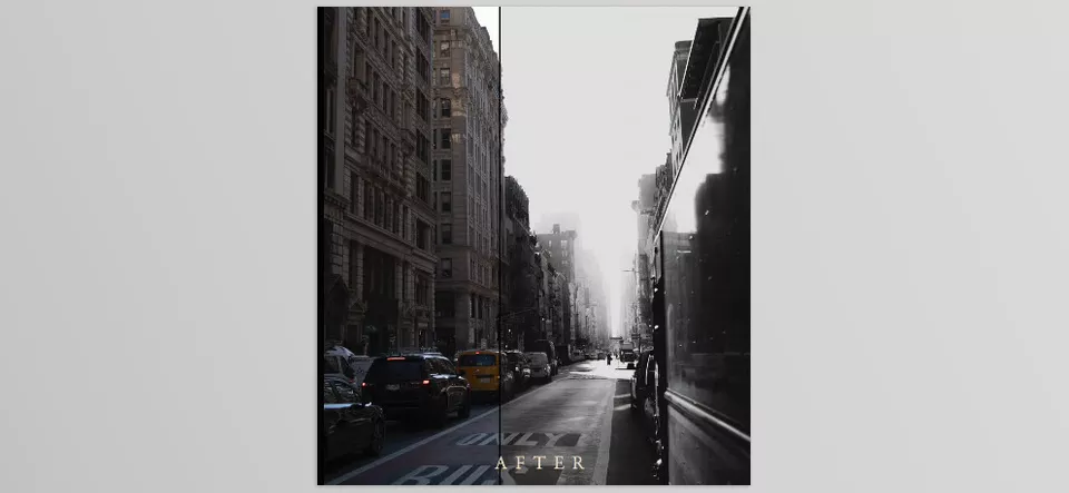Noir - Create strikingly beautiful pictures with a bold but ageless black and white layer.