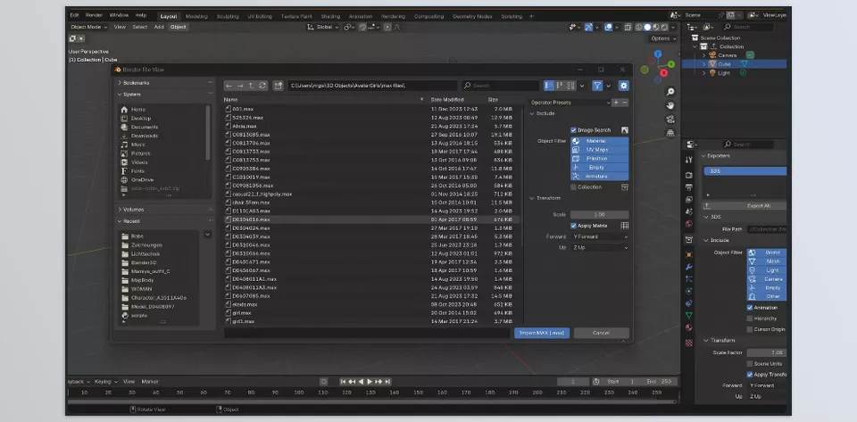 Import Autodesk MAX - Advance the integration of complex materials and textures into your projects for Blender and experience it directly