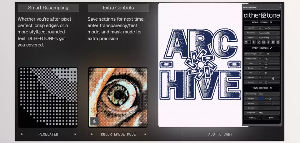 DitherTone PRO - Transform your designs seamlessly with effortless integration and real-time editing.