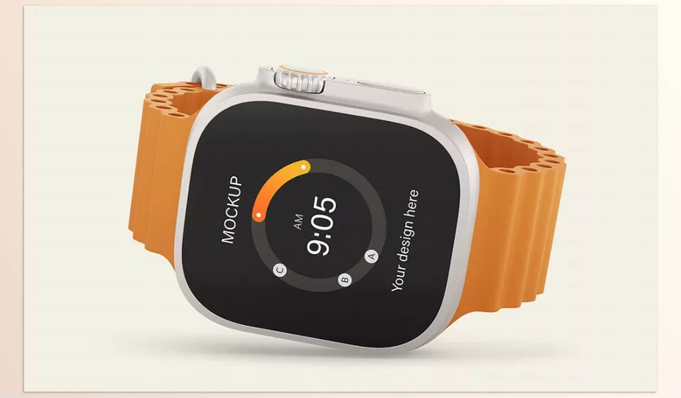 Apple Watch Ultra Mockup Set - Show off your brand’s logo in modern and stylish ways.