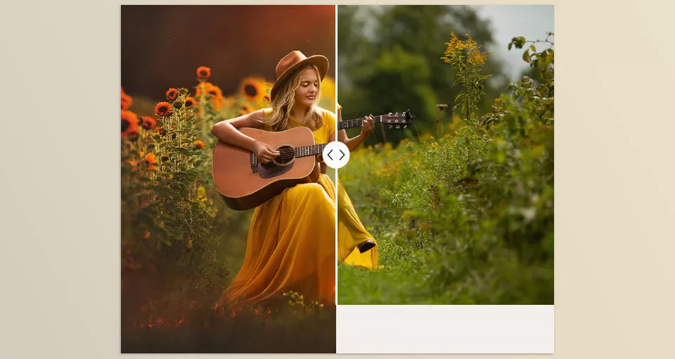 Sunflower Strummer - With the help of Lori Lesh, see and appreciate photo editing differently as images undergo transformation into extraordinary pieces of art.