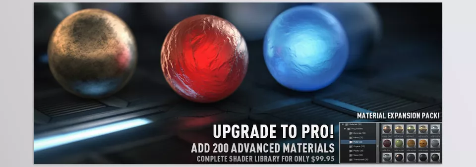 Pro Shaders 2 for Element 3D - Concrete, Metal, Ice, Glass, Illuminated and more!