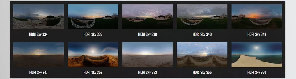 HDRI Skies Pack 18 - Golden hour serenity with breathtaking coastal reflections.