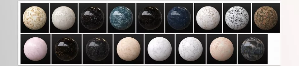 Anorld Marble Materials for Cinema 4D - Ingrained beauty is made possible by marble's exquisite detail captured at 4k resolution.
