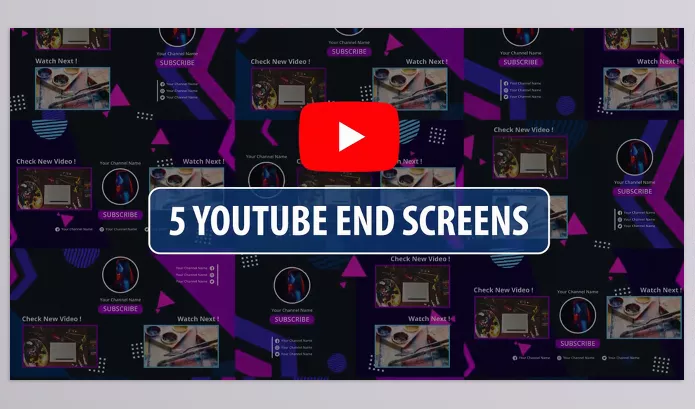 Project – YouTube End Screens Vol.4 | After Effects by Graphiqa – Download 29369285