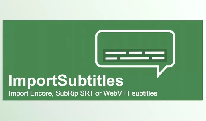 Plugin – pt_ImportSubtitles by Paul Tuersley – Download