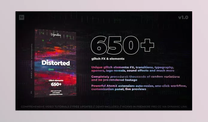 Project – 650+ Glitch Elements For After Effects by vcgmotion – Download 29662551