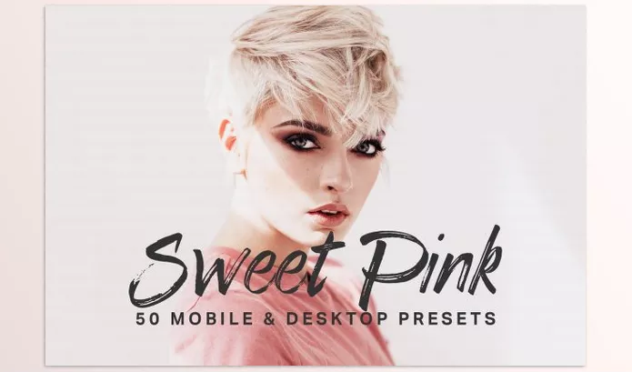 Lightroom Preset – 50 Sweet Pink Lightroom Presets LUTs by SparkleStock – Download