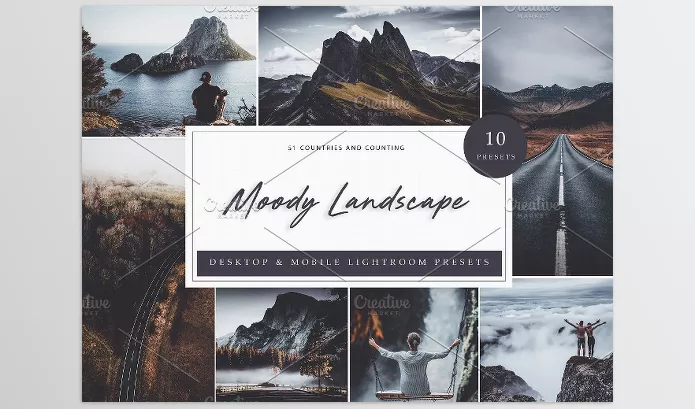 Lightroom Preset – 10 x Lightroom Moody Landscape by Kzara Visual Concepts – Download