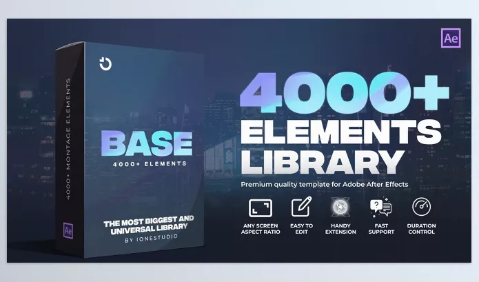 Project – BASE | Transitions and Motion Graphics for After Effects by ionestudio – Download 31018620