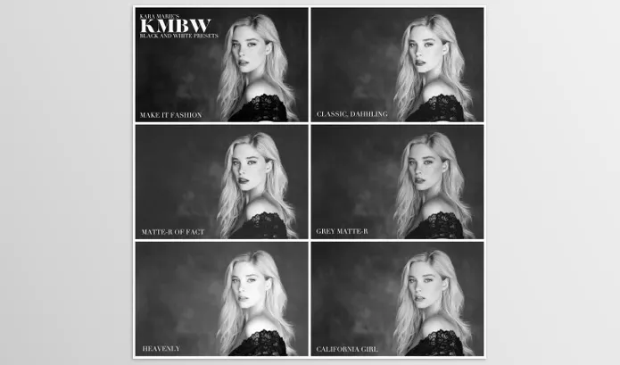 Lightroom Preset – Kara Marie’s Badass B+W Lightroom Preset Collection by The Portrait Masters – Download