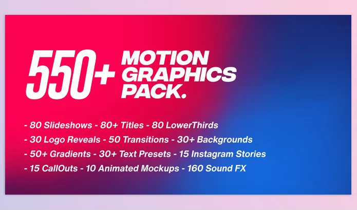 Project – Motion Graphics Pack // 550+ Animations Pack by MographMotions – Download 23678923