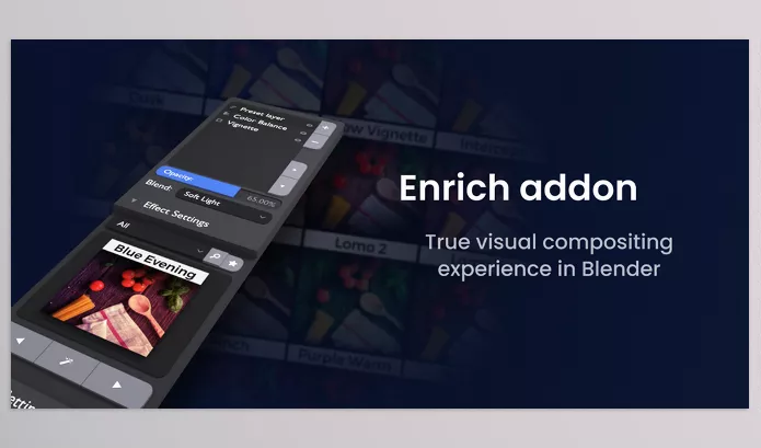 Blender Addon – Enrich – Addon For True Visual Compositing by Akash Hamirwasia – Download