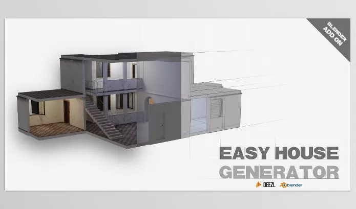 Blender Addon – Easy House Generator by Deezl – Download