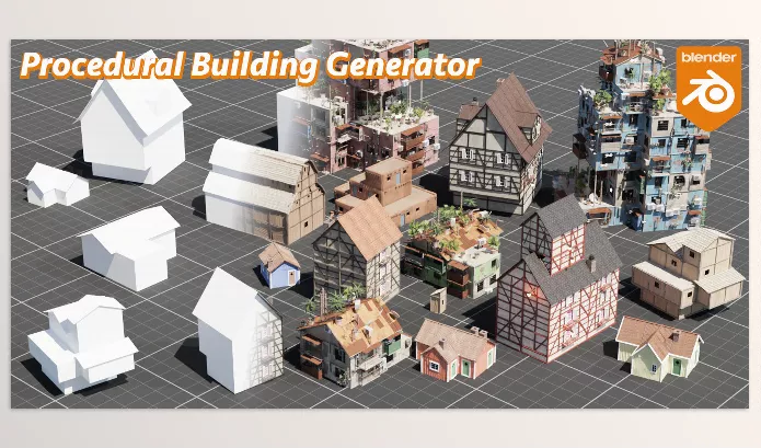 Blender Addon – Procedural Building Generator by Isak Waltin – Download