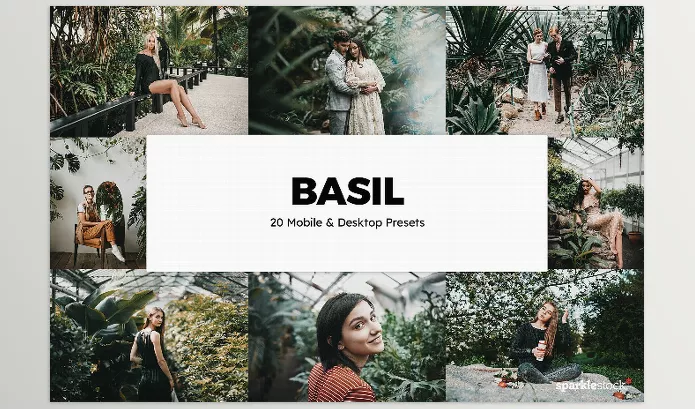 Lightroom Preset – 20 Basil LUTs and Lightroom Presets by SparkleStock – Download
