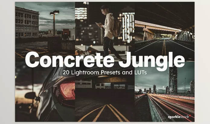 Lightroom Preset – 20 Concrete Jungle Lightroom Presets and LUTs by SparkleStock – Download