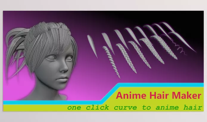 Blender Addon – Anime Hair Maker by young – Download