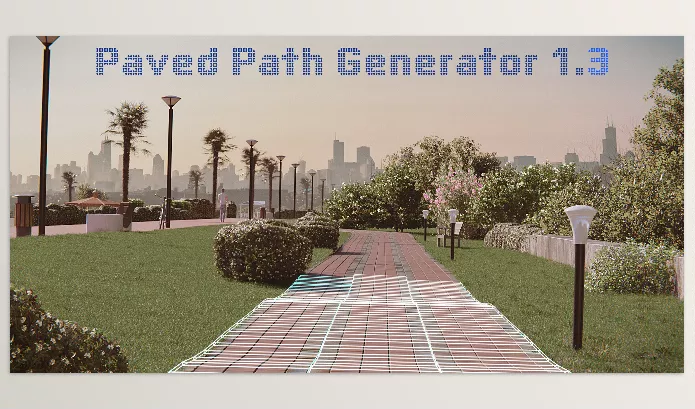 Blender Addon – Paved Path Generator by Markfecit – Download